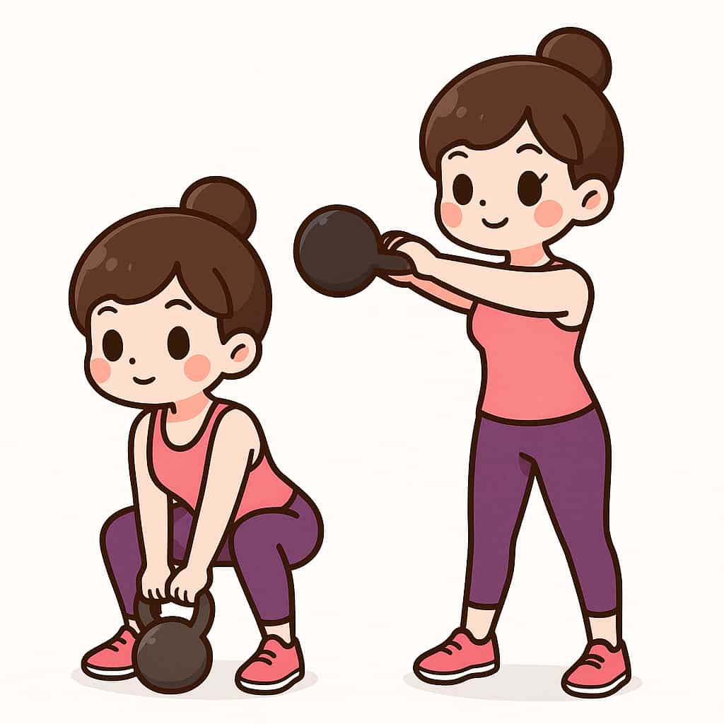 Kettlebell swings mujer