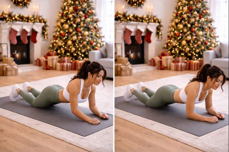 plancha con rodillas apoyadas